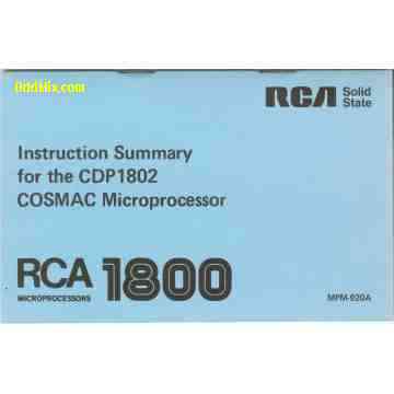 MPM-920A Instruction Summary CDP1802 RCA COSMAC Microprocessor Code [6 KB]