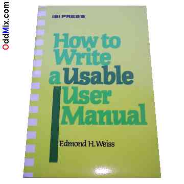 How to Write a Useable User Manual [8 KB]