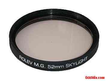 Filter Assembly Optical Photographic Camera Lens Rolev M. G. 52mm Diameter Skylight [6 KB]