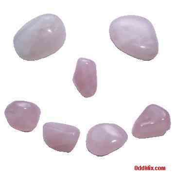 Quartz Pink Stones Set Semi-Precious Polished Collectible [5 KB]