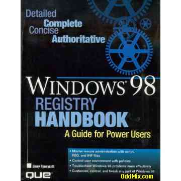 Windows 98 Registry Handbook Power User Guide Computer Reference Book [12 KB]