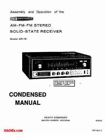 Heathkit AR-15 AM-FM Stereo Solid State Receiver Operations Manual Schematic [12 KB]