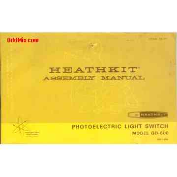 Heathkit GD-600 Photoelectric Light Switch Assembly Operation Manual Photocell [5 KB]