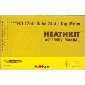 Heathkit HD-1250 Solid-State Dip Meter Assembly Operation Manual Transistor GDO [6 KB]