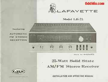 Book Manual Lafayette LR-75 25 Watt Solid State AM/FM AM FM Stereo Receiver [7 KB]
