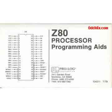 Pro-Log Z80 Processor Programing Aides Manual Classic Collectible Nostalgia Item [7 KB]