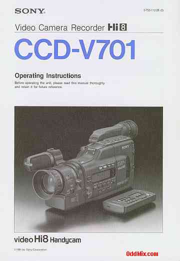 SONY CCD-V701 Video Camera Recorder Hi 8 MM Camcorder Operating Instructions [12 KB]