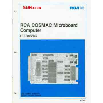 MB-603 CDP18S603 RCA COSMAC Microboard Computer User Manual [9 KB]
