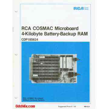 MB-624 CDP18S624 RCA COSMAC Microboard 8-KB RAM User Manual [9 KB]
