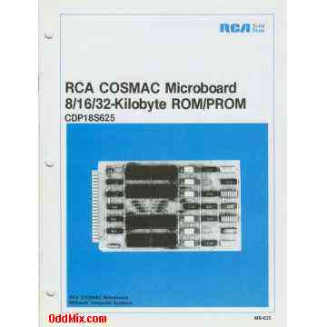 MB-625 CDP18S625 RCA COSMAC Microboard 8/16/32-KB ROM/PROM User Manual [9 KB]