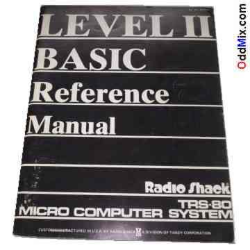 Level II BASIC Reference Manual TRS-80 Computer Technical Book Radio Shack [12 KB]