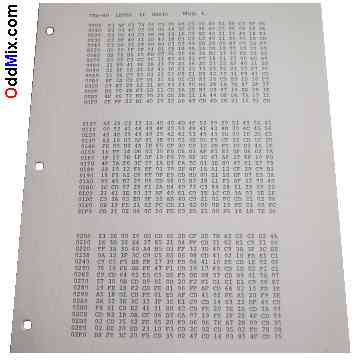 TRS-80 Level II BASIC ROM Listing Hex Dump Computer Program Technical Information [11 KB]
