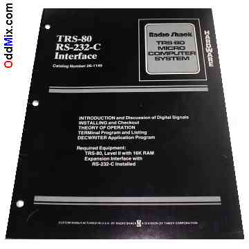 TRS-80 RS-232-C Interface Service Manual Technical Information Vintage Micro System [11 KB]