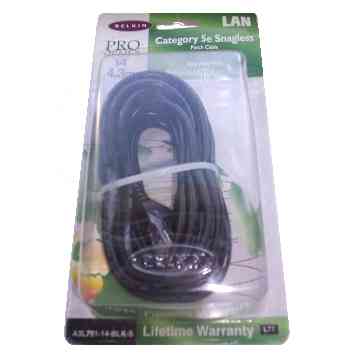 A3L791-14-BLK-S Belkin LAN Category 5E Snagless RJ45 Cable Ethernet Molded [7 KB]