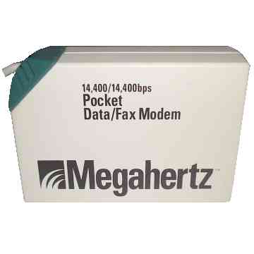 Modem External 14,400 bps Megahertz Fax Data P2144 Deluxe Pocket Portable 9 Volt [7 KB]