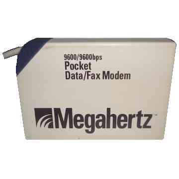 Modem External 9,600 bps Megahertz Fax Data P296FM Deluxe Pocket Portable 9 Volt [6 KB]