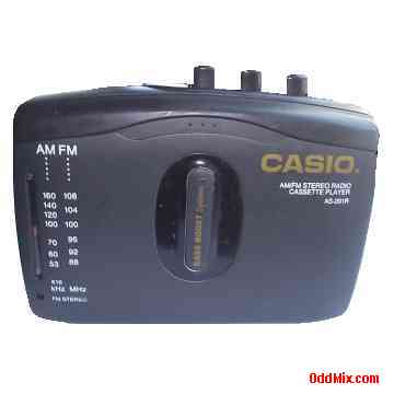 Radio AM/FM Stereo Cassette Player Casio Model AS-201R Portable Personal [6 KB]