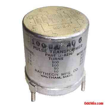 Pulse Transformer Shielded Assembly US Navy Raytheon U-8198 Military Surplus [8 KB]