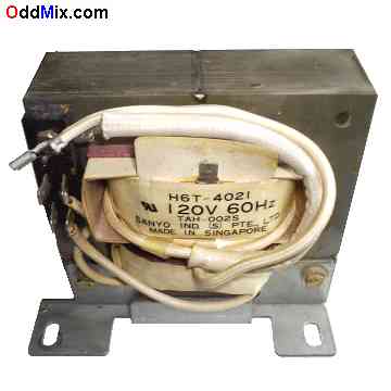 Sanyo H6T-4021 Transformer TAH-002S 60Hz HV High Voltage 2 kV [10 KB]