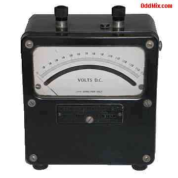 DC Meter 150 Volt FS Mirror Scale Analog Precision Weston Instruments Model 430 [7 KB]