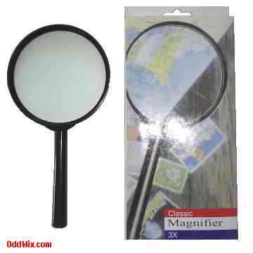 Magnifier 3x Handheld Classic 100MM Optical Glass Philatelic General Inspection Collector [8 KB]