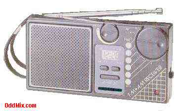 Radio Transistor Clock MFR-88 Traveler's 2 Bands AM FM LCD Receiver Vintage Classic [12 KB]