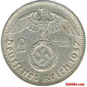 Coin Silver 1937 German Nazi Third Reich Two Reichsmark WWII Historical Collectible Front [15 KB]