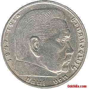 Coin Silver 1937 German Nazi Third Reich Two Reichsmark WWII Historical Collectible Back [13 KB]