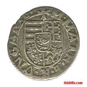 Coin Silver cca 1458 Hungarian King Mathias I. Rare Historical Medieval Museum Piece Front Side [10 KB]