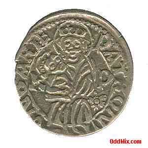 Coin Silver cca 1458 Hungarian King Mathias I. Rare Historical Medieval Museum Piece Back Side [10 KB]
