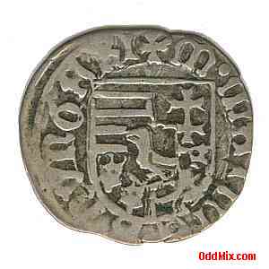 Coin Silver cca 1460 Hungarian King Mathias I. Rare Historical Medieval Museum Piece Front Side [10 KB]