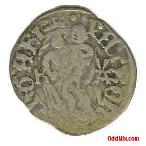 Coin Silver cca 1460 Hungarian King Mathias I. Rare Historical Medieval Museum Piece Back Side [8 KB]