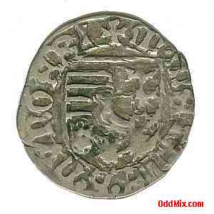 Coin Silver cca 1462 Hungarian King Mathias I. Rare Historical Medieval Museum Piece Front Side [10 KB]