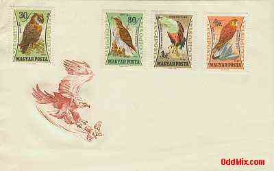 1962 Predatory Birds Uncancelled Partial Set Commemorative Stamped Envelope 1 [9 KB]
