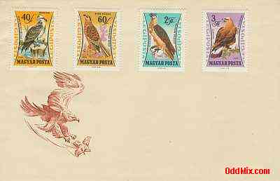 1962 Predatory Birds Uncancelled Partial Set Commemorative Stamped Envelope 2 [10 KB]