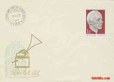 1971 Bela Bartok 90th Birthday Anniversary Commemorative Envelope 1st Day [7 KB]