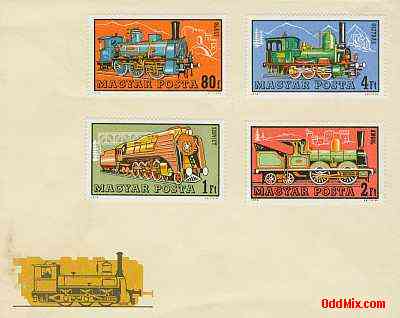 1972 Locomotives Uncancelle Partial Set Commemorative Stamped Envelope 1 [17 KB]