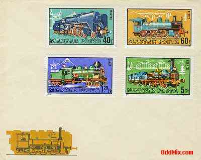 1972 Locomotives Uncancelle Partial Set Commemorative Stamped Envelope 2 [17 KB]