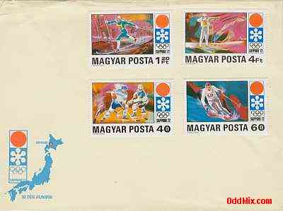 1971 Sapporo Winter Olympics Uncancelled Partial Set Commemorative Envelope 1 [15 KB]