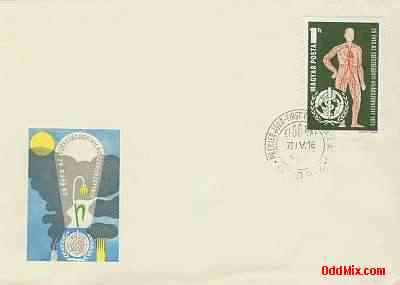 1973 World Health Organization 25th Anniversary Stamped Envelope First Day [9 KB]