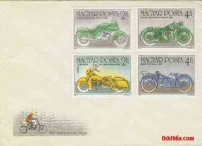 1985 Motorcycle 100-th Year Anniversary Uncancelled Partial Set Stamped Envelope 2 [11 KB]