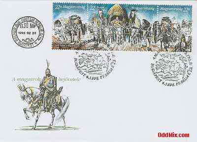 1995 The Arrival of the Hungarians Commemorative First Day Cancellation Cover 2 [18 KB]