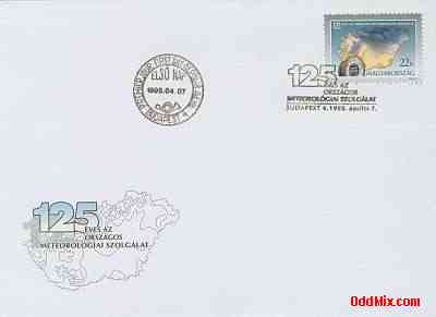 1995 Hungarian Meteorology 125th Anniversary Cover First Day Cancellation [8 KB]