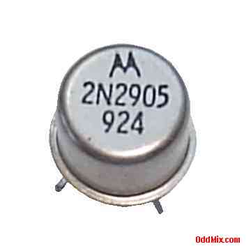 2N2905 Motorola TI Silicon P-N-P 3 Watt Planar Transistor Metal TO-5 TO-31 Package [6 KB]