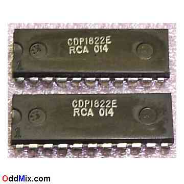 CDP1822E 1822 RCA CMOS 256x4 LSI 1K Static RAM Memory TTL Compatible Historic IC [10 KB]