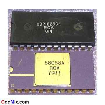 CDP1823 1823 RCA CMOS 128x8 SOS LSI 1K Static RAM Memory Byte Wide Historic LSI IC [10 KB]