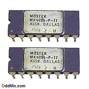 MK4096-P-17 MK4096 Mostek NMOS 4Kx1 Dynamic RAM DRAM Memory Historic IC [11 KB]