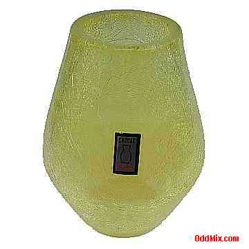 Vase Crystal Glass Yellow Color Karcag Hungarian Classic Collectible Old World Artifact [7 KB]