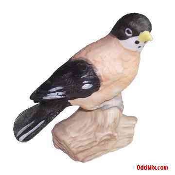 Fine Porcelain Figurine Artwork Black Bird Vintage Classic Collectible Handpainted [7 KB]