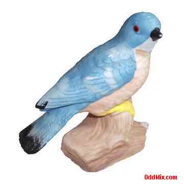 Fine Porcelain Figurine Artwork Blue Bird Vintage Classic Collectible Handpainted [6 KB]